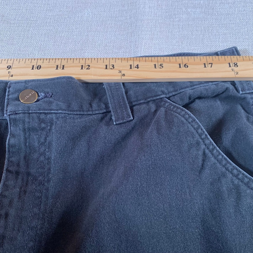 Carhartt B324 BLK Relaxed Fit Work Pants Men 36x29 Black Canvas Durable Workwear - Picture 4 of 12